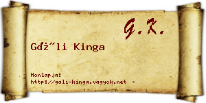 Gáli Kinga névjegykártya